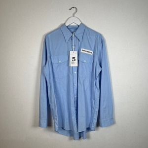 Department 5 Blue Button-Up Dress Shirt